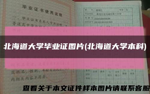 北海道大學畢業證圖片(北海道大學本科)縮略圖