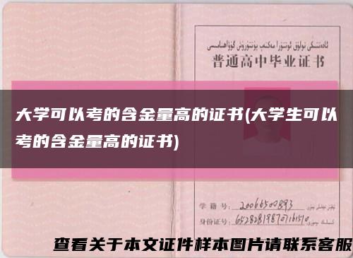 大學可以考的含金量高的證書(大學生可以考的含金量高的證書)縮略圖