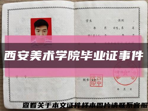 西安美術學院畢業證事件縮略圖