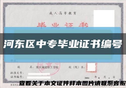 河東區中專畢業證書編號縮略圖