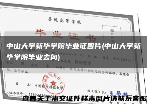 中山大學新華學院畢業證圖片(中山大學新華學院畢業去向)縮略圖