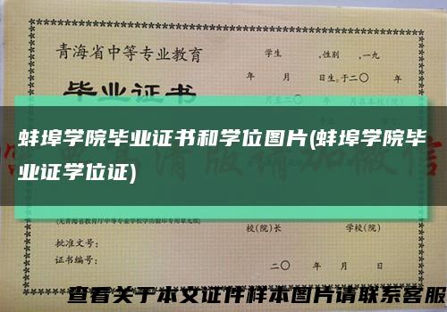 蚌埠學院畢業證書和學位圖片(蚌埠學院畢業證學位證)縮略圖