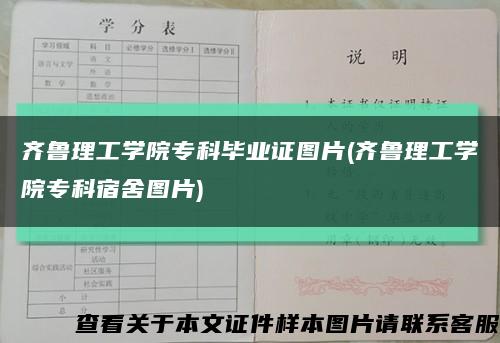 齊魯理工學院?？飘厴I證圖片(齊魯理工學院?？扑奚釄D片)縮略圖