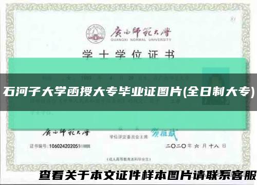 石河子大學函授大專畢業證圖片(全日制大專)縮略圖