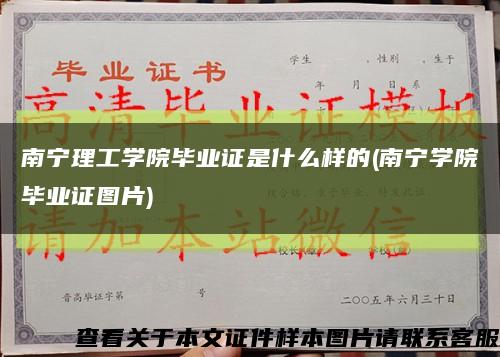 南寧理工學院畢業證是什么樣的(南寧學院畢業證圖片)縮略圖