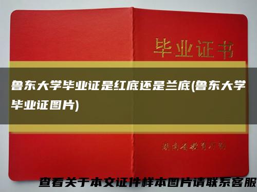 魯東大學畢業證是紅底還是蘭底(魯東大學畢業證圖片)縮略圖