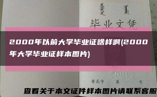2000年以前大學畢業證啥樣啊(2000年大學畢業證樣本圖片)縮略圖