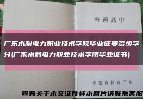 廣東水利電力職業技術學院畢業證要多少學分(廣東水利電力職業技術學院畢業證書)縮略圖
