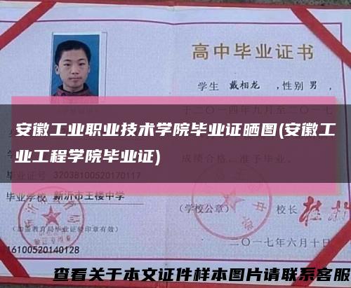 安徽工業職業技術學院畢業證曬圖(安徽工業工程學院畢業證)縮略圖