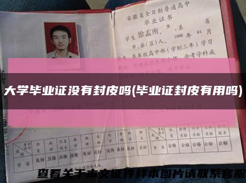 大學畢業證沒有封皮嗎(畢業證封皮有用嗎)縮略圖