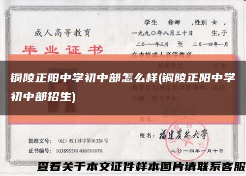 銅陵正陽中學初中部怎么樣(銅陵正陽中學初中部招生)縮略圖