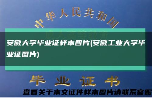 安徽大學畢業證樣本圖片(安徽工業大學畢業證圖片)縮略圖