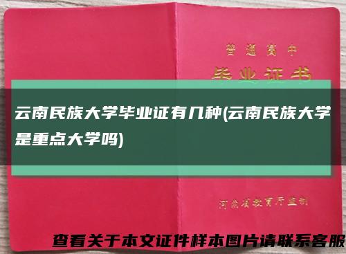 云南民族大學畢業證有幾種(云南民族大學是重點大學嗎)縮略圖