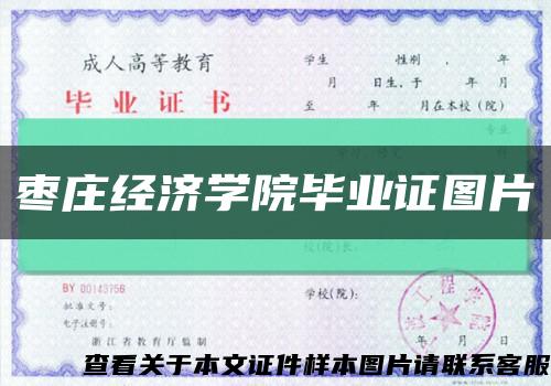 棗莊經濟學院畢業證圖片縮略圖