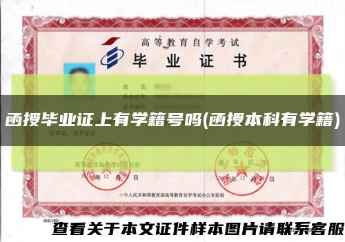 函授畢業證上有學籍號嗎(函授本科有學籍)縮略圖