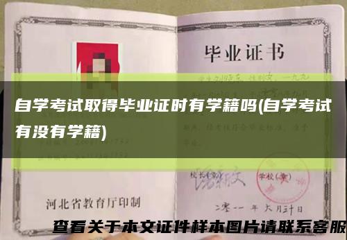 自學考試取得畢業證時有學籍嗎(自學考試有沒有學籍)縮略圖
