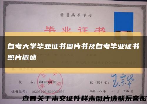 自考大學畢業證書圖片書及自考畢業證書照片概述縮略圖