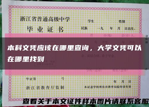 本科文憑應該在哪里查詢，大學文憑可以在哪里找到縮略圖