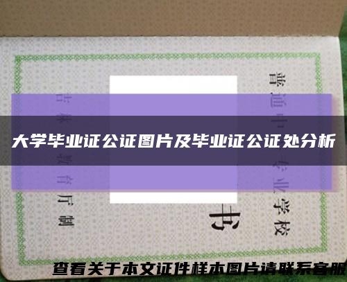 大學畢業證公證圖片及畢業證公證處分析縮略圖
