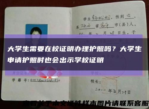 大學生需要在校證明辦理護照嗎？大學生申請護照時也會出示學校證明縮略圖