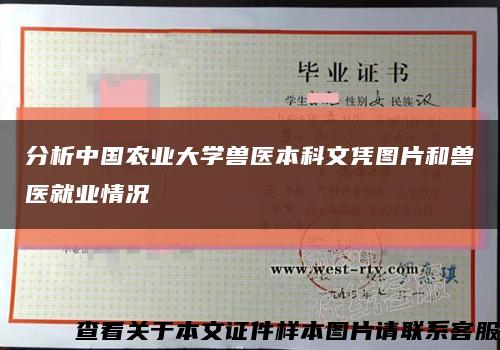 分析中國農業大學獸醫本科文憑圖片和獸醫就業情況縮略圖