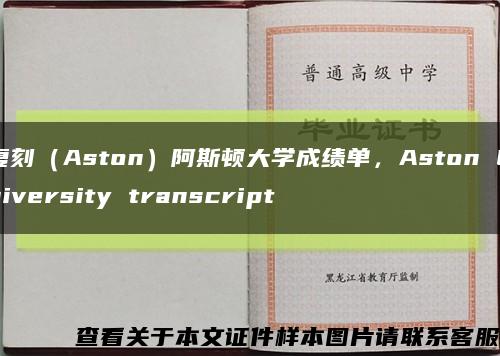 復刻（Aston）阿斯頓大學成績單，Aston University transcript縮略圖