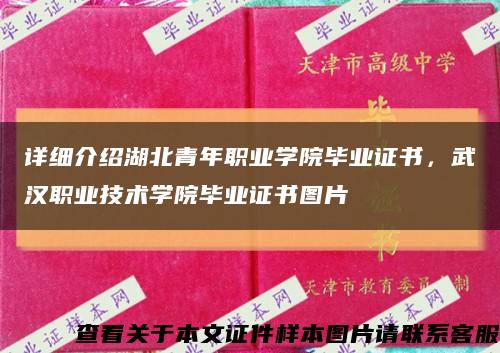 詳細介紹湖北青年職業學院畢業證書，武漢職業技術學院畢業證書圖片縮略圖
