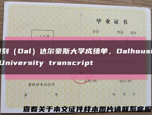 復刻（Dal）達爾豪斯大學成績單，Dalhousie University transcript縮略圖