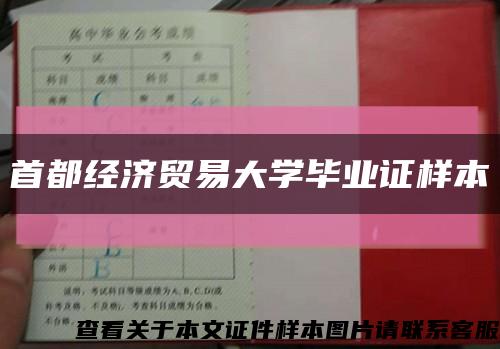 首都經濟貿易大學畢業證樣本縮略圖