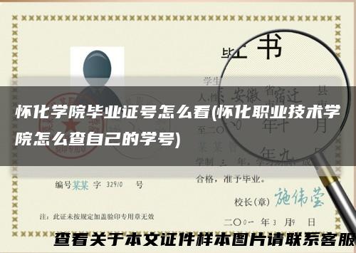 懷化學院畢業證號怎么看(懷化職業技術學院怎么查自己的學號)縮略圖