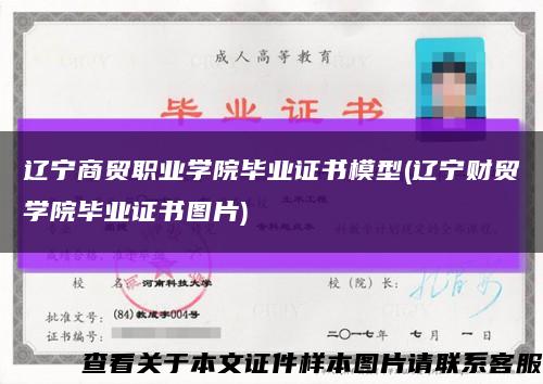 遼寧商貿職業學院畢業證書模型(遼寧財貿學院畢業證書圖片)縮略圖