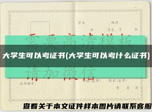 大學生可以考證書(大學生可以考什么證書)縮略圖