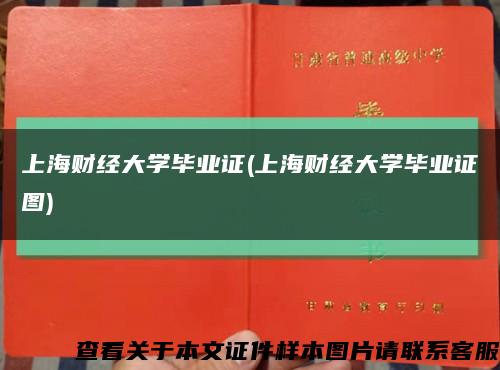 上海財經大學畢業證(上海財經大學畢業證圖)縮略圖