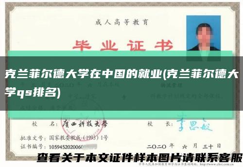 克蘭菲爾德大學在中國的就業(克蘭菲爾德大學qs排名)縮略圖