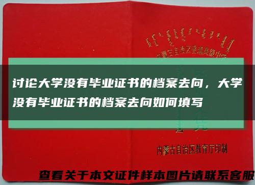 討論大學沒有畢業證書的檔案去向，大學沒有畢業證書的檔案去向如何填寫縮略圖