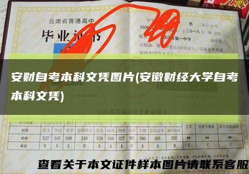 安財自考本科文憑圖片(安徽財經大學自考本科文憑)縮略圖