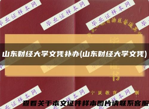 山東財經大學文憑補辦(山東財經大學文憑)縮略圖