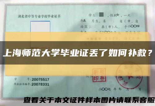 上海師范大學畢業證丟了如何補救？縮略圖