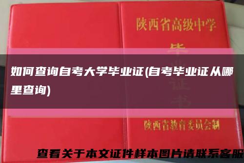 如何查詢自考大學畢業證(自考畢業證從哪里查詢)縮略圖