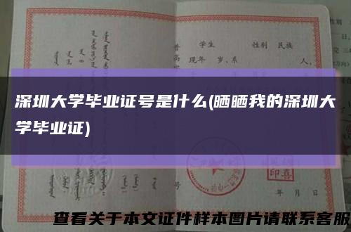 深圳大學畢業證號是什么(曬曬我的深圳大學畢業證)縮略圖