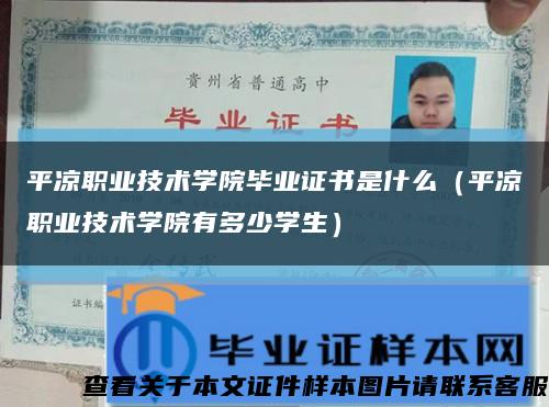 平涼職業技術學院畢業證書是什么（平涼職業技術學院有多少學生）縮略圖