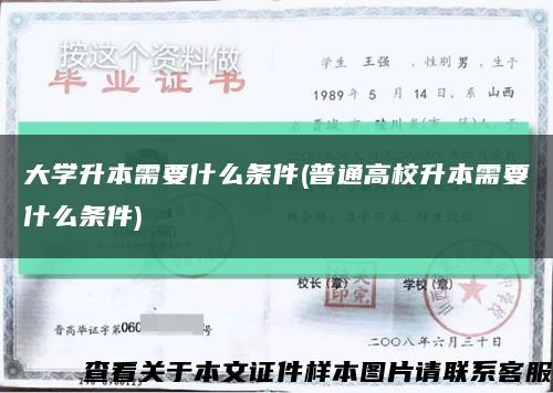 大學升本需要什么條件(普通高校升本需要什么條件)縮略圖