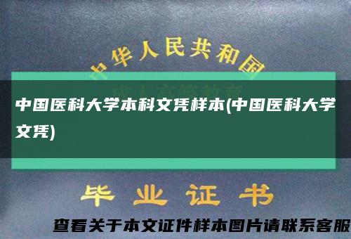 中國醫科大學本科文憑樣本(中國醫科大學文憑)縮略圖