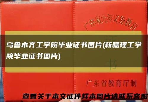 烏魯木齊工學院畢業證書圖片(新疆理工學院畢業證書圖片)縮略圖
