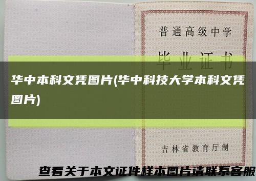 華中本科文憑圖片(華中科技大學本科文憑圖片)縮略圖