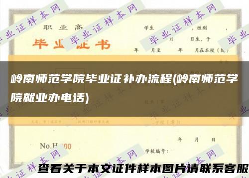 嶺南師范學院畢業證補辦流程(嶺南師范學院就業辦電話)縮略圖