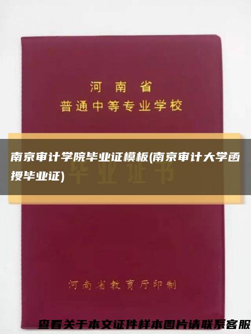 南京審計學院畢業證模板(南京審計大學函授畢業證)縮略圖