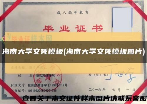 海南大學文憑模板(海南大學文憑模板圖片)縮略圖