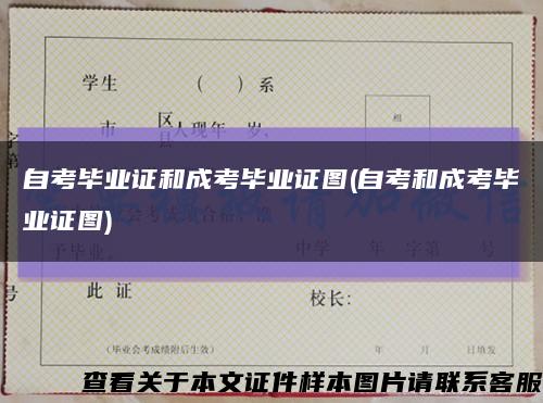 自考畢業證和成考畢業證圖(自考和成考畢業證圖)縮略圖