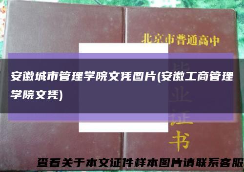安徽城市管理學院文憑圖片(安徽工商管理學院文憑)縮略圖